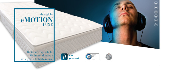 Dynaglobe eMOTION Luxe – Luftkernmatratze mit Ortho-Well®-App