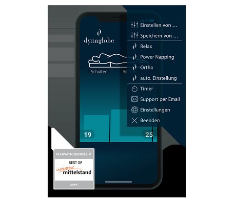 Ortho-Well®-App – Härtegrad-Steuerung am Smartphone