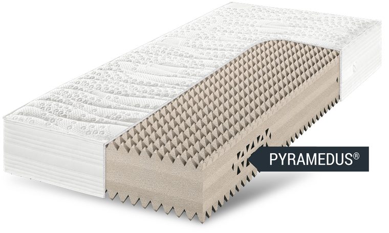 Frankenstolz Pyramedus – Schnittmodell mit 3D-Pyramiden-Schaumkern